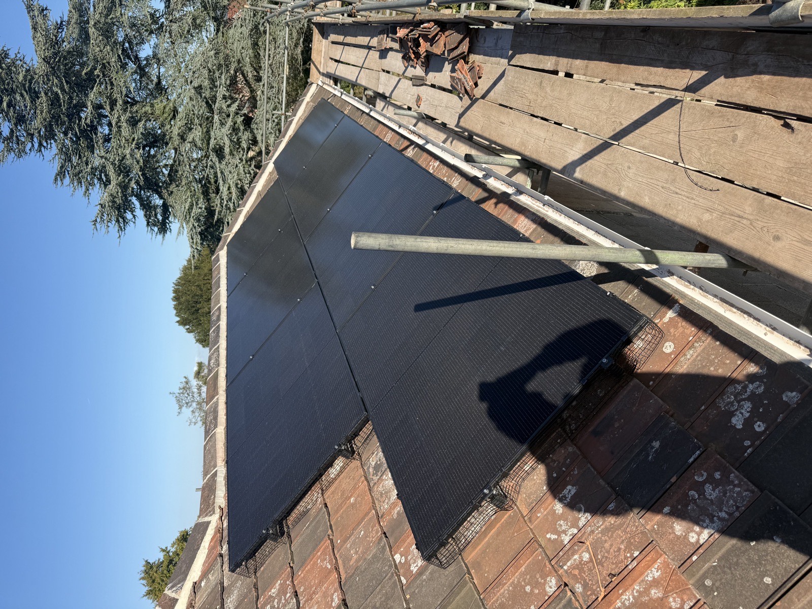 Rail-mounted solar panels Combe Down